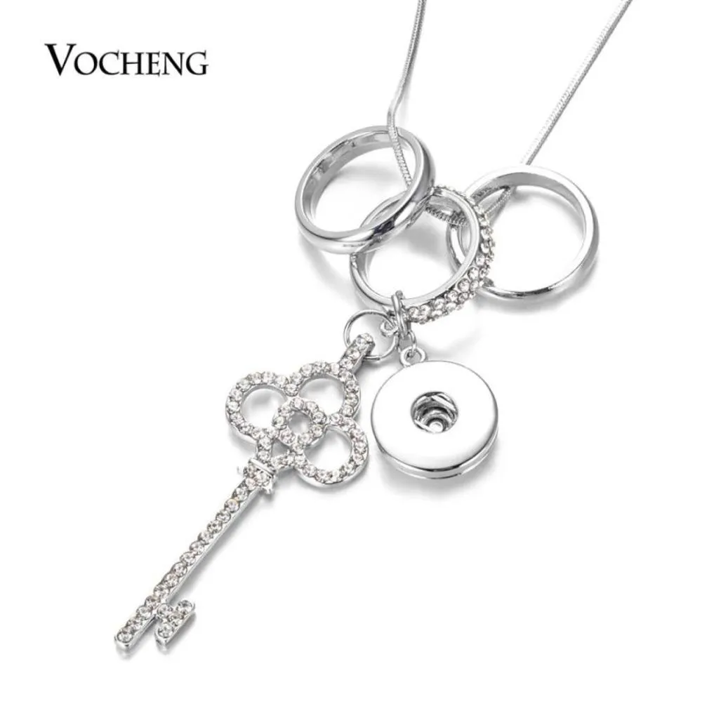 10pcs Collier de bijoux en forme de clés entiers avec une chaîne en acier inoxydable de 80 cm s'adapte à 18 mm gingersnaps y1130256f8373732