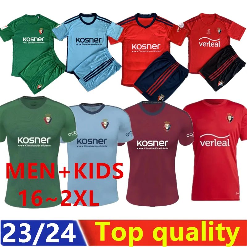 2023 2024 OSASUNA COPA Del Rey Soccer Jerseys Home David Garcia Chimy Camisea Equipacion Adulto 23 24 Chimy Avila Torres Kids Men Suit 1501