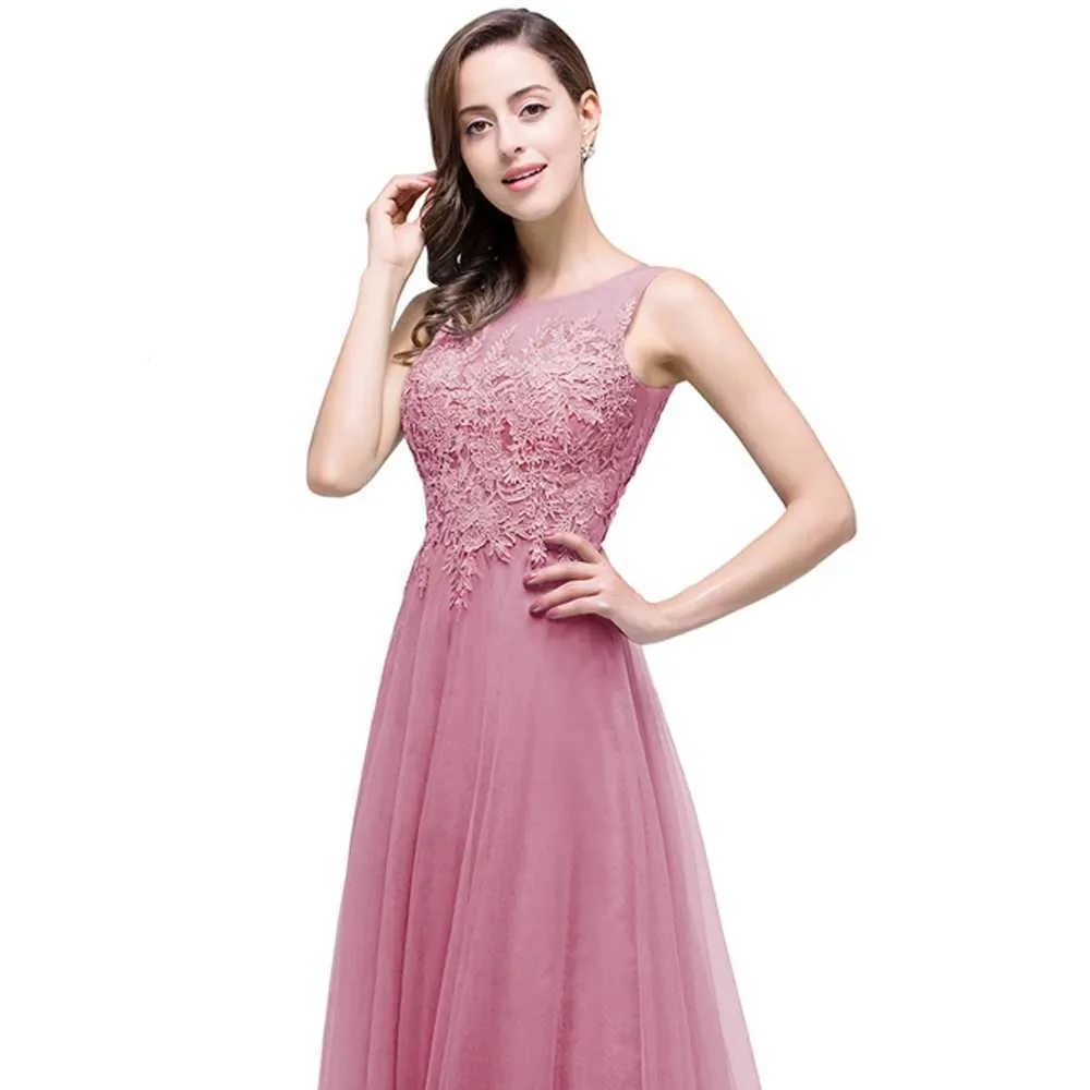 sachin and babi light blue dress Dusty Rose Long Prom Dresses Beading Formal Dress FD1380 – Viniodress main image 0