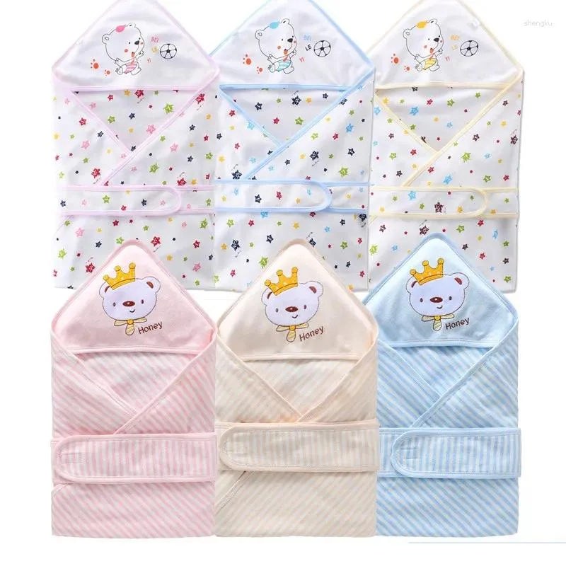 Decken geborene Babydecke Sommer Cartoon Weiche Quilt Wrap 0-1 Jahre alte Jungen Mädchen Baumwolltier 90 cm