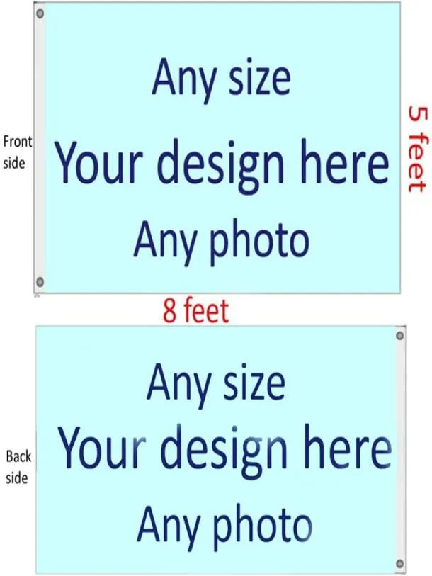 5x8 Fuß Benutzerdefiniertes doppelseitiges Flag W 2 Gromments auf der Hülle5199831