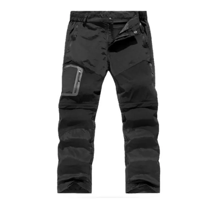 Men039s Sèche à sec rapide Pantalon de jambe détachable zipable