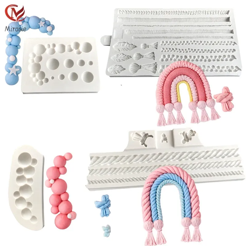 Moldes Miosie Cânhamo Câamego Taquela Arco fondant Chocolate Bakamento de silicone Molde