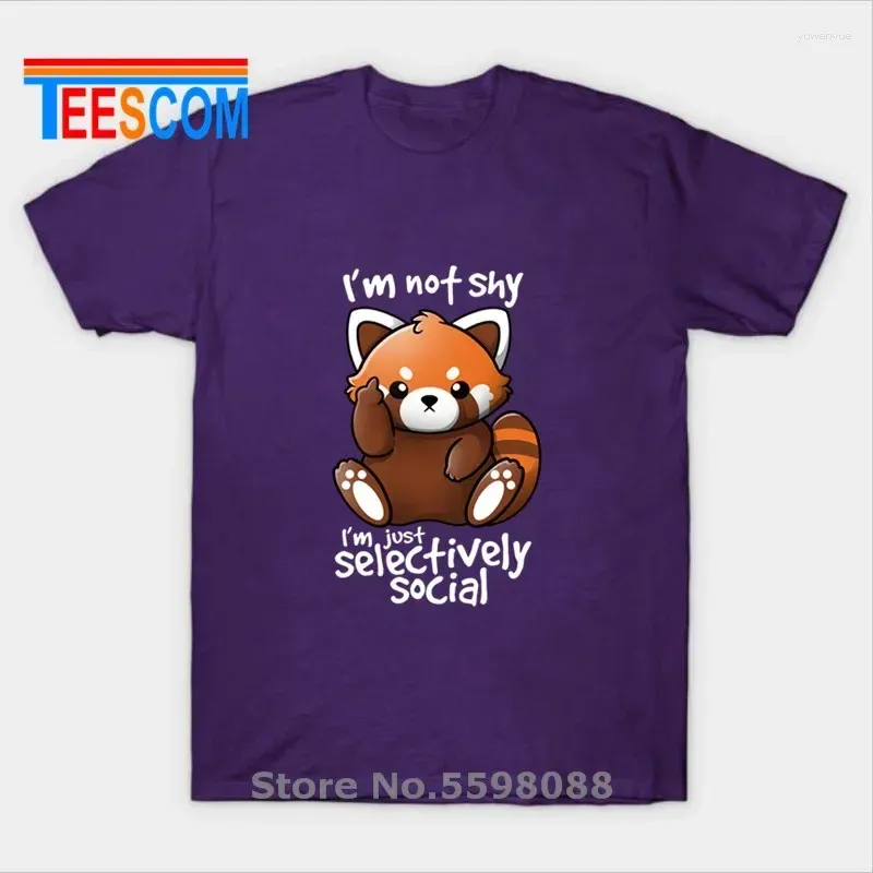 Mäns kostymer A1415 Red Panda Men T Shirts 2024 Summer Funny Cotton Male T-shirts Söt kortärmad tee