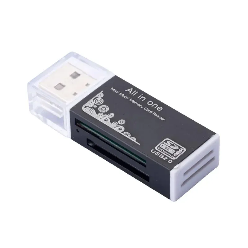 4 في 1 بطاقة ذاكرة USB 2.0 SD لبطاقة Micro SD TF MS SDHC MMC M2 MS DUO MS PRO CARD CARD SLAPTER وتشغيلها لجهاز الكمبيوتر المكتبي المحمول