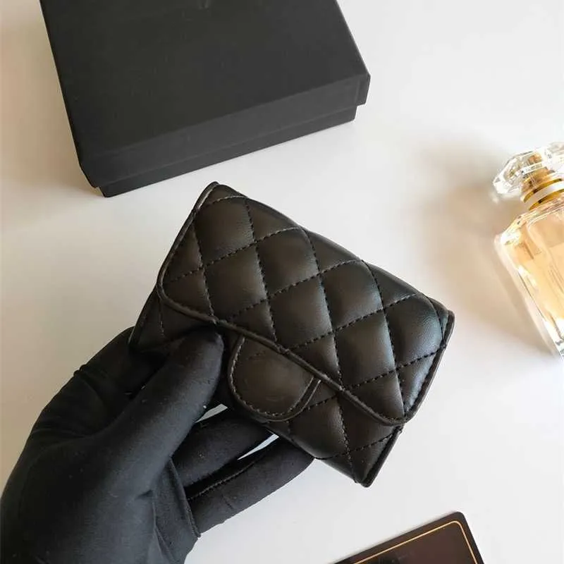 Card Holder Fashion Id Designer Genuine Womens Handbag Sheepskin Wallet Wallets Mens Luxury Leather Credit Premium Folding Pocket Purse Comes with Case