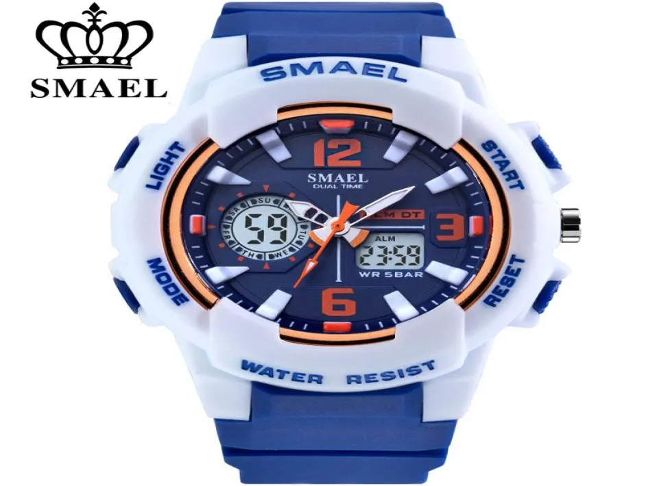 ساعات Smael Brand Fashion Womens Lead Digital Quartz Military Clock Man Watch Boy Girl Student Multifunctional Wristwatch S5822660
