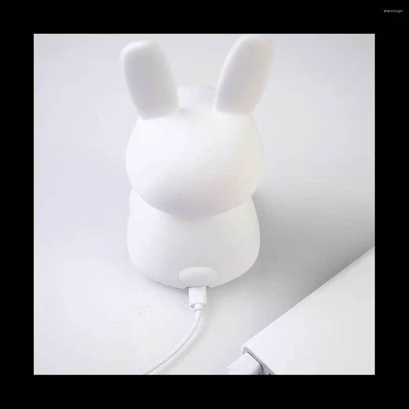 Luci notturne a led leggero fumetto silicone lampada dimmerabile digabile regalo di compleanno per bambini ricaricabile