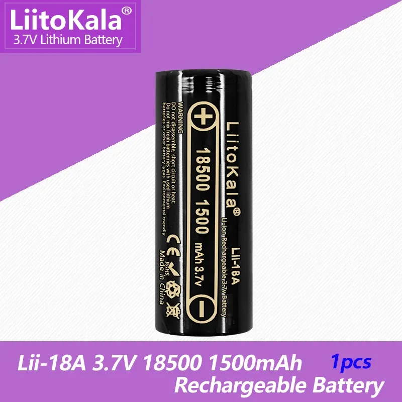 Liitokala 3,7 V 18500 1500 mAh akumulator litowy 3,7 V silny światło latarka antylawikowa specjalna bateria litowa