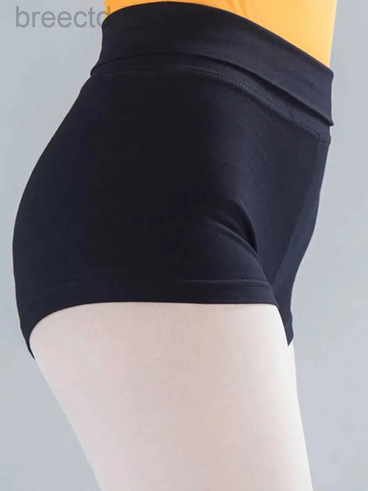 Shorts attivi Donne Ballet Dance Shorts Girls Black Professional Lady Leggings Pantaloni Boxer per ballare sport sport Nylon High-aarted Shorts D240426