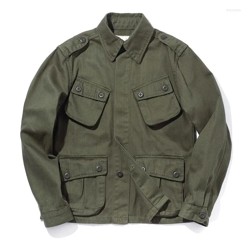 Vestes de chasse Veste tactique militaire Rétro M42 Multi Pocket Paratrooper Onewear ArmyGreen Coat mâle