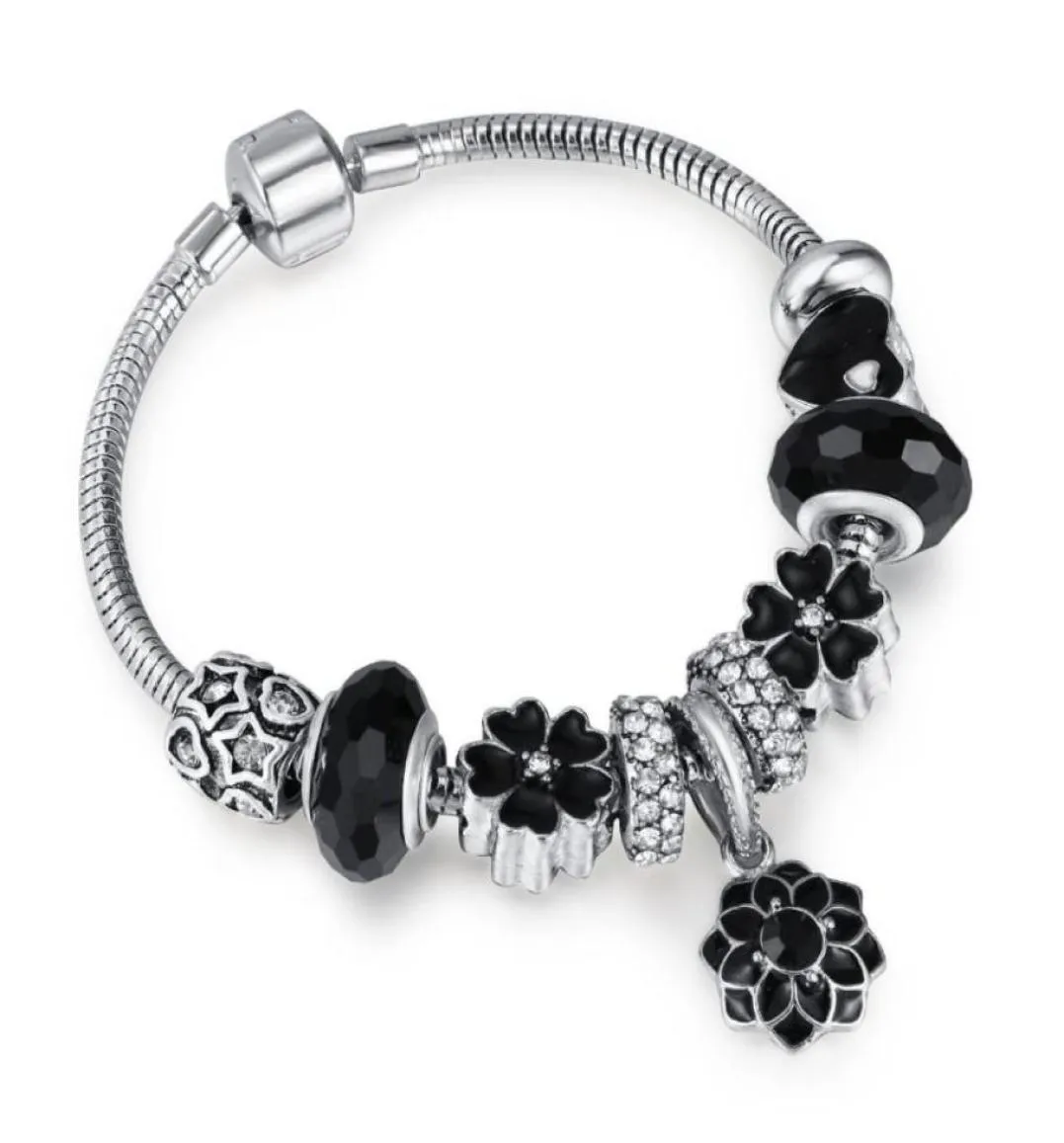 NUOVI perle in stile nero in bracciale da 3 mm in rilievo dly glamour girl regalo con gioielli squisiti regalo regalo 3554935551143