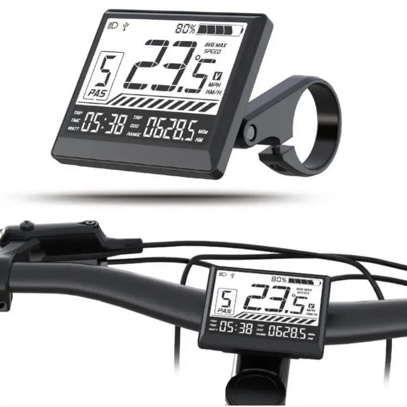 Acessórios Bicicleta elétrica Inteligente DS102/2 Display Ebike Tela impermeabilizada E compitável para BAFANG BBS02B BBS01B BBSHD