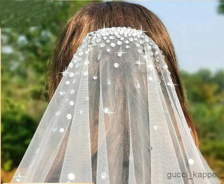 Cabelo de casamento Jóias de casamento 2m Comprimento de lesão de miçangas véu de casamento 1t Véu de noiva elegante véu de noiva