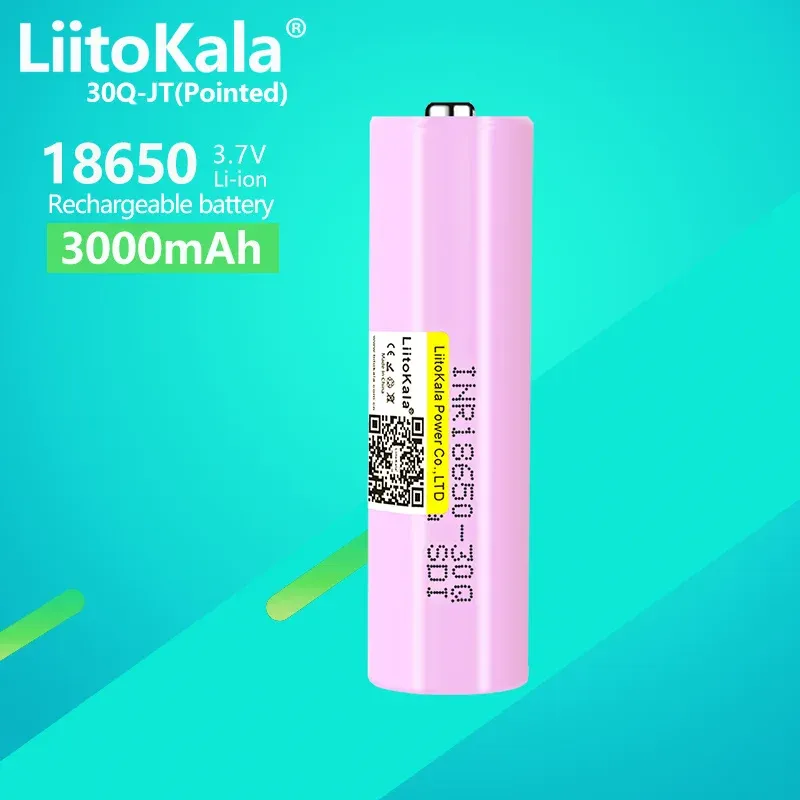 Liitokala INR18650 30q 3,7 V wiederaufladbare Li-Ionen-Batterie 30A-Ausgabe für Samsung INR18650 Taschenlampen-Auto-LED-Leuchten Lampen