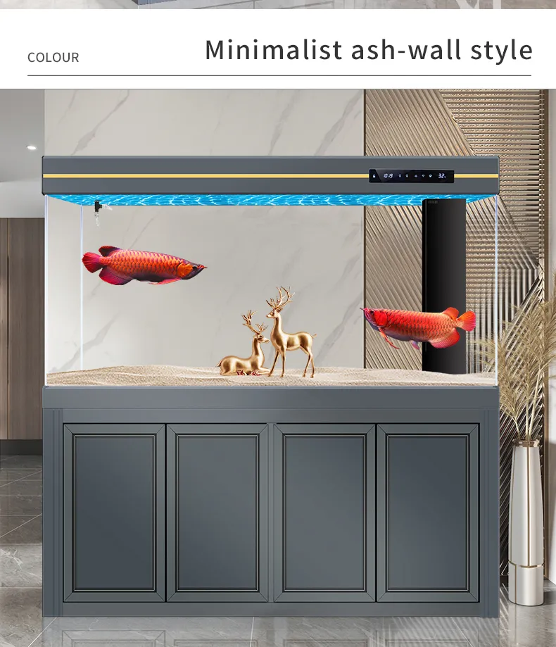 Large Glass Aquarium Fish Tank with Cabinet - Premium Quality Bottom ...
