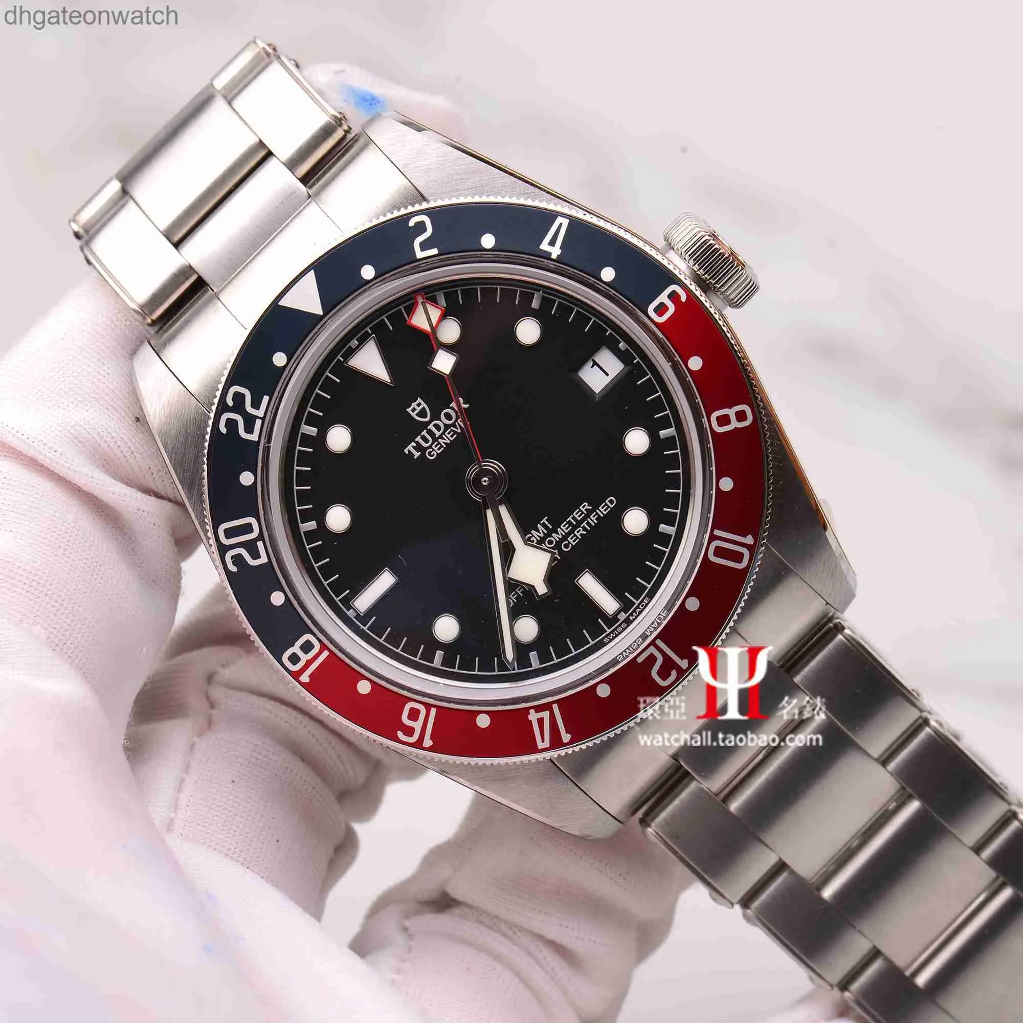 Version de haute qualité Tudery Designer Wristwatch Rudder Red Blue Circle 41m Fine Steel Mechanical Mens Watch 79830RB Watches