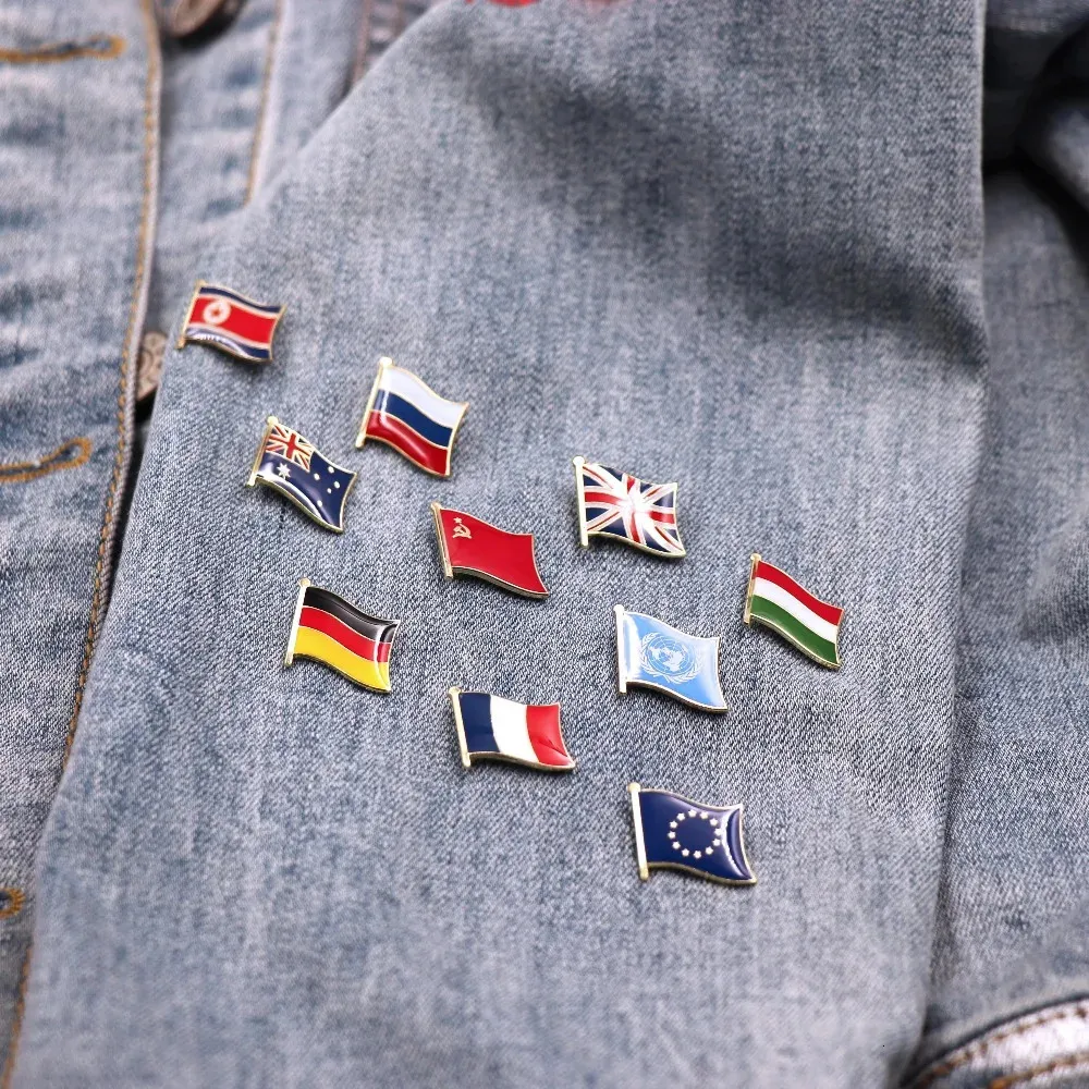 Wholesale 300 Countries Flag Laple Pin Badge For You Choose 240420