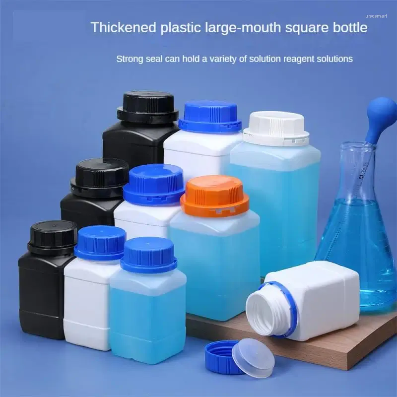 Garrafas de armazenamento Garrafa HDPE de grau alimentar Plástico de boca grande vazia com tampa anti-roubo de reagente à prova de vazamento Recipiente de toner