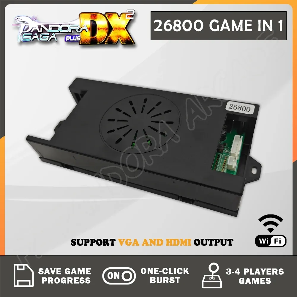 プレイヤー26800 IN 1最新のパンドラサガDx2アーケードボックスゲームコンソールPCBボード40p 5pinジョイスティックマザーボードサポートVGA HDMI出力