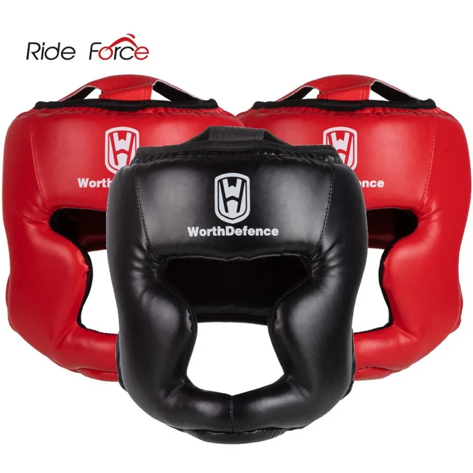 Beschermende uitrusting kick bokshelm voor mannen vrouwen pu karate muay thai guantes de boxeo vechten mma sanda training volwassenen kinderen eq262u