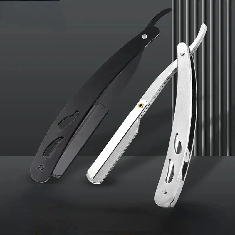 Manual Straight Barber Edge Razor Beard Face Hair Remover Folding Shaving Knife with Stainless Steel Hairdressing Devices