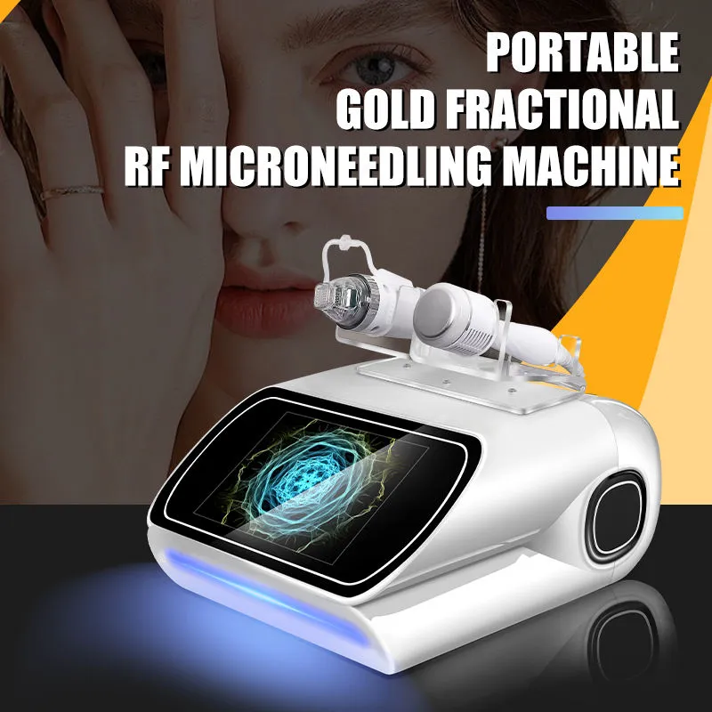 Micro Ago per cura della pelle portatile Viso frazionario Viofino RF Sollevamento RF Golden Microneedle Machine