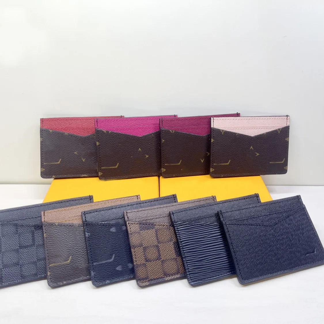 Sacs de créateur portefeuille en cuir mini-portefeuilles couleur support de carte en cuir Purs à bandoulière hommes et femmes portefeuille porte-clés