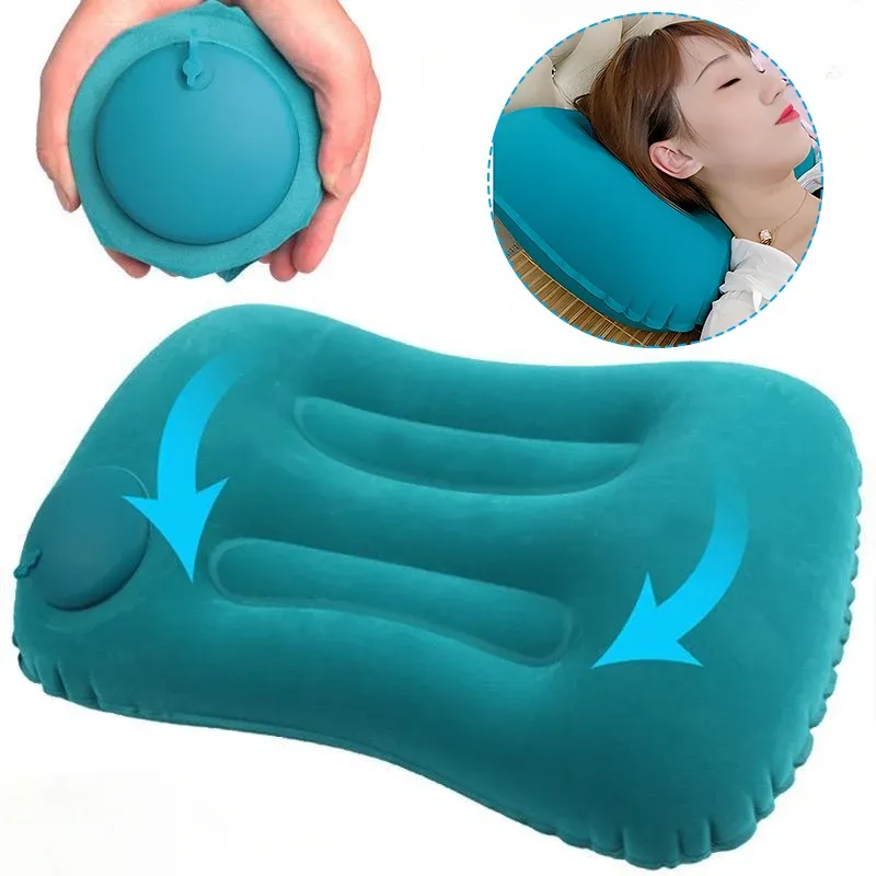 Travesseiro jjyy travesseiro de viagem aeronaves infláveis de aeronave travesseiro dobrável prensa travesseiro de travesseiro almofada em casa material de escritório