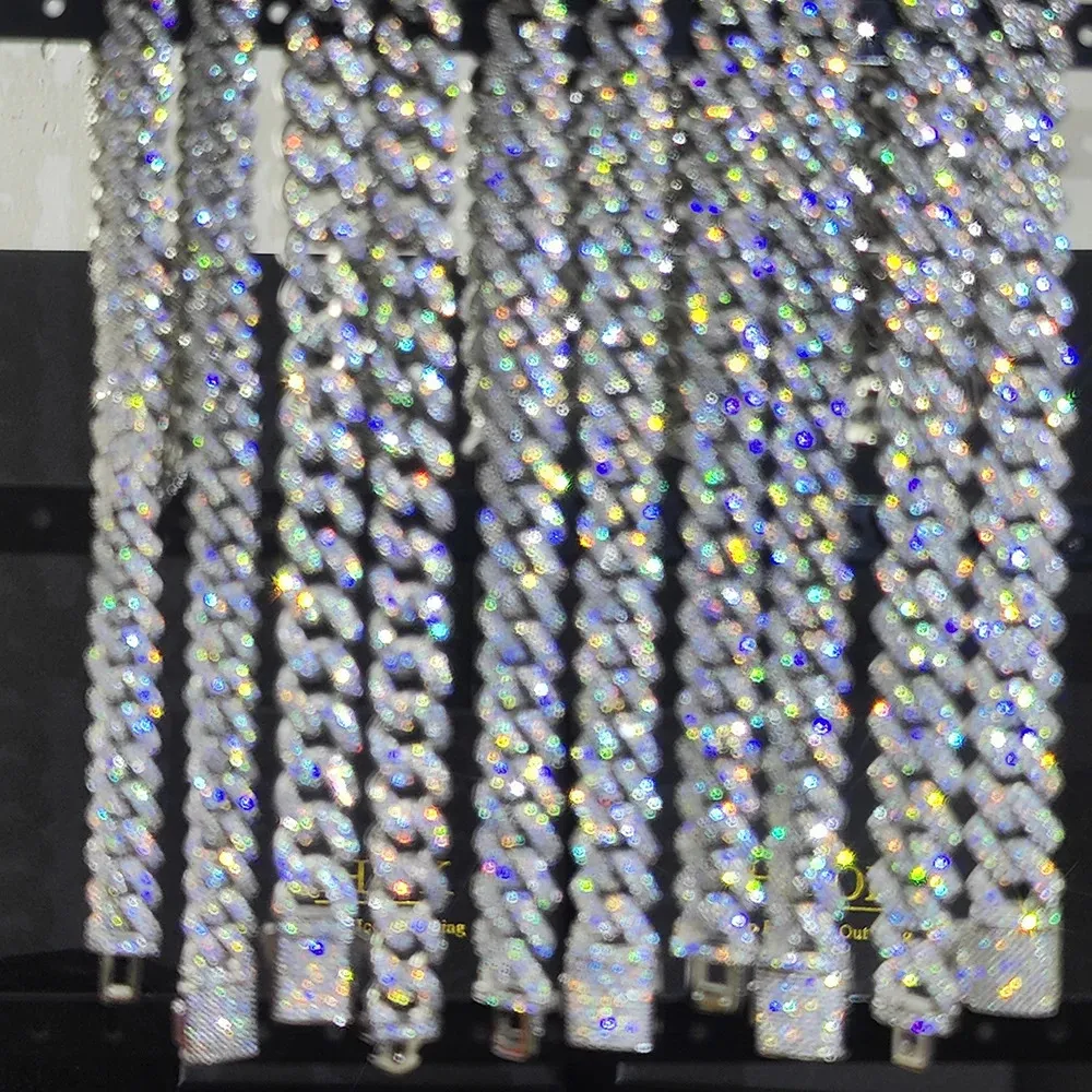 Hip Hop Diamond Cuban Chain diamond necklace with Zircon Box