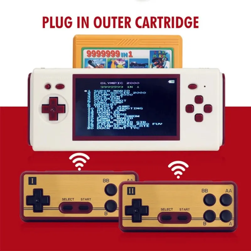 Handheld Game Console Nostalgic Built-in 112 games 4.3 Inch HD Large Screen Compatible With FC Yellow Multi Cartridge 240419