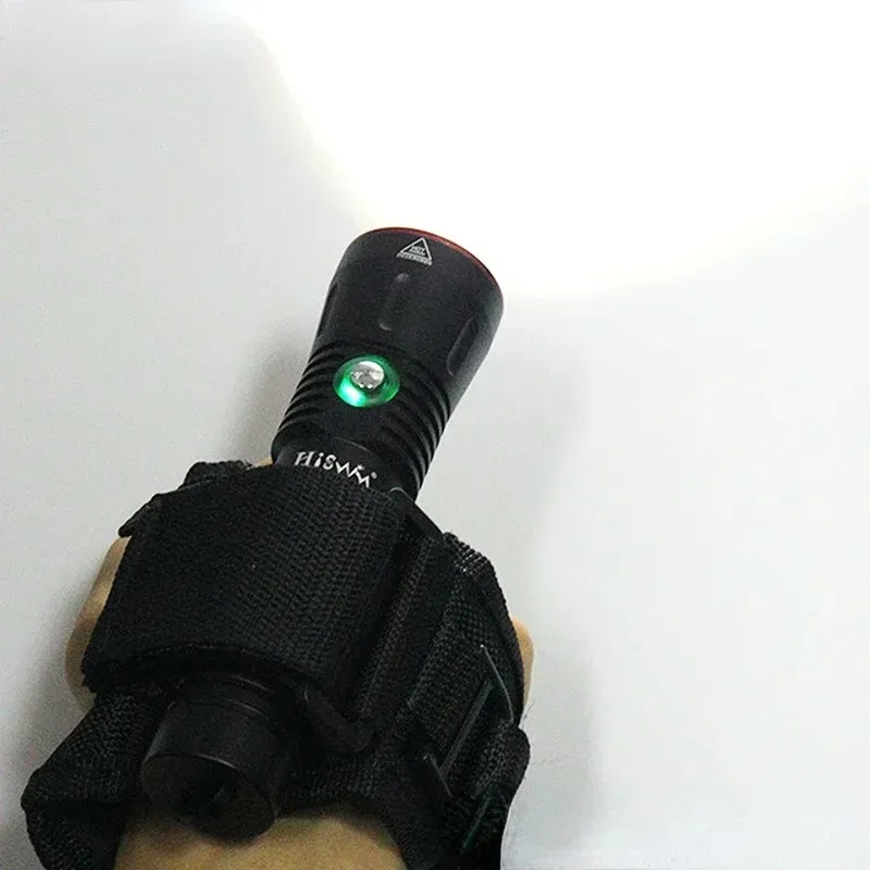 جديد غطس الغوص تحت الماء غوص LED Torch Torch Forch Forch Loved Black Neoprene Hand Arm Mount Strap Wrist Glove Free