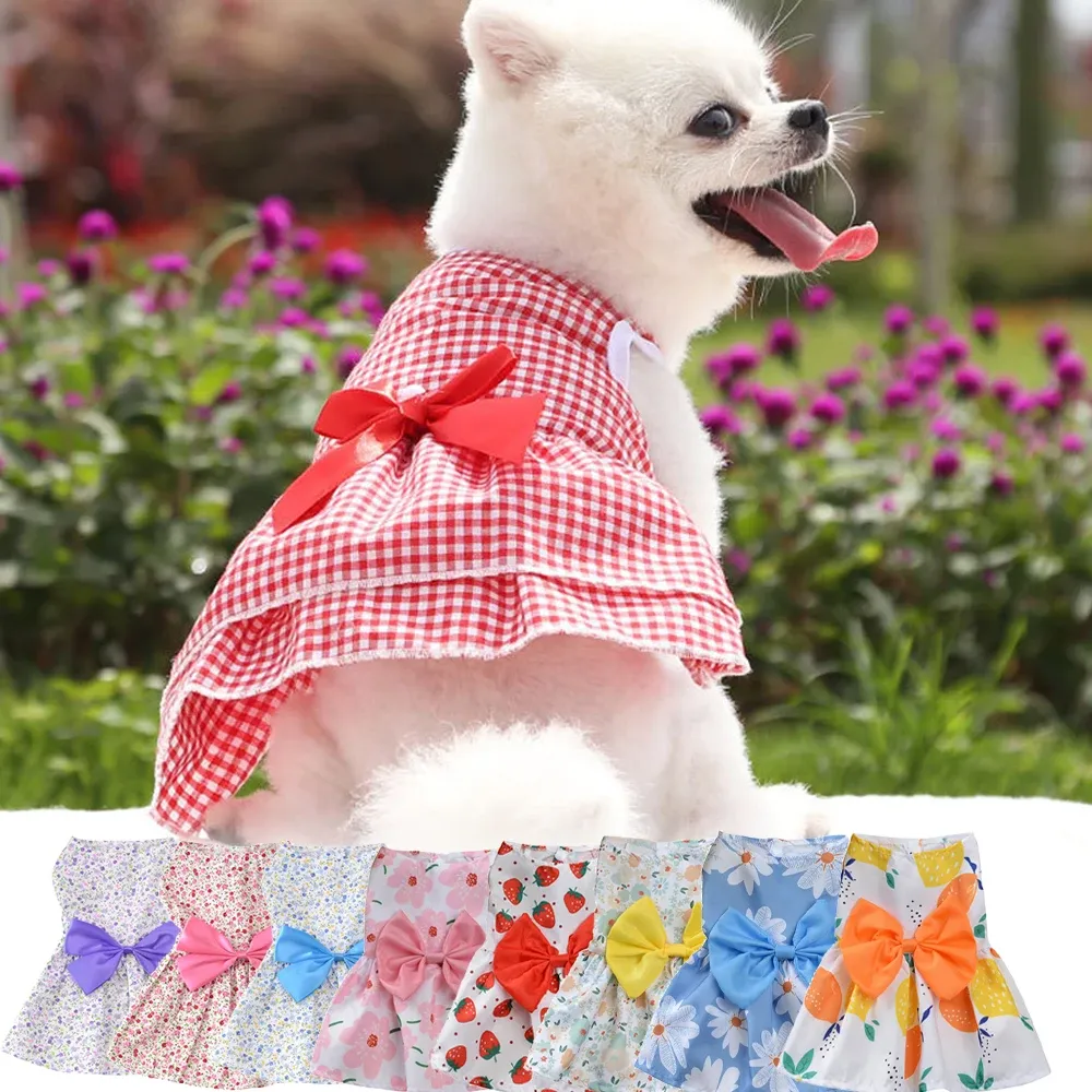 Jurken Summer Princess Pet Dress For Dogs Little Small Puppies Animal Cat Tutu trouwfeest rokkleding voor Chihuahua Yorks