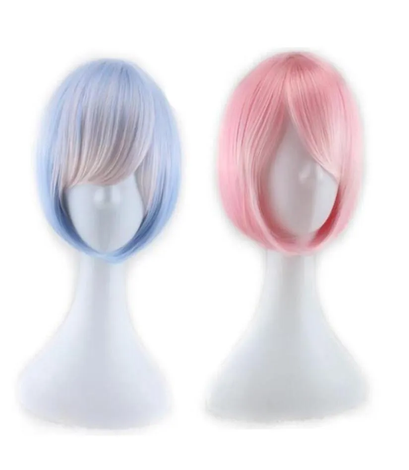 Maschere da festa rem cosplay parrucca o wigs ram rezero che inizia la vita in un altro costume mondiale gioca ai costumi di Halloween7548105