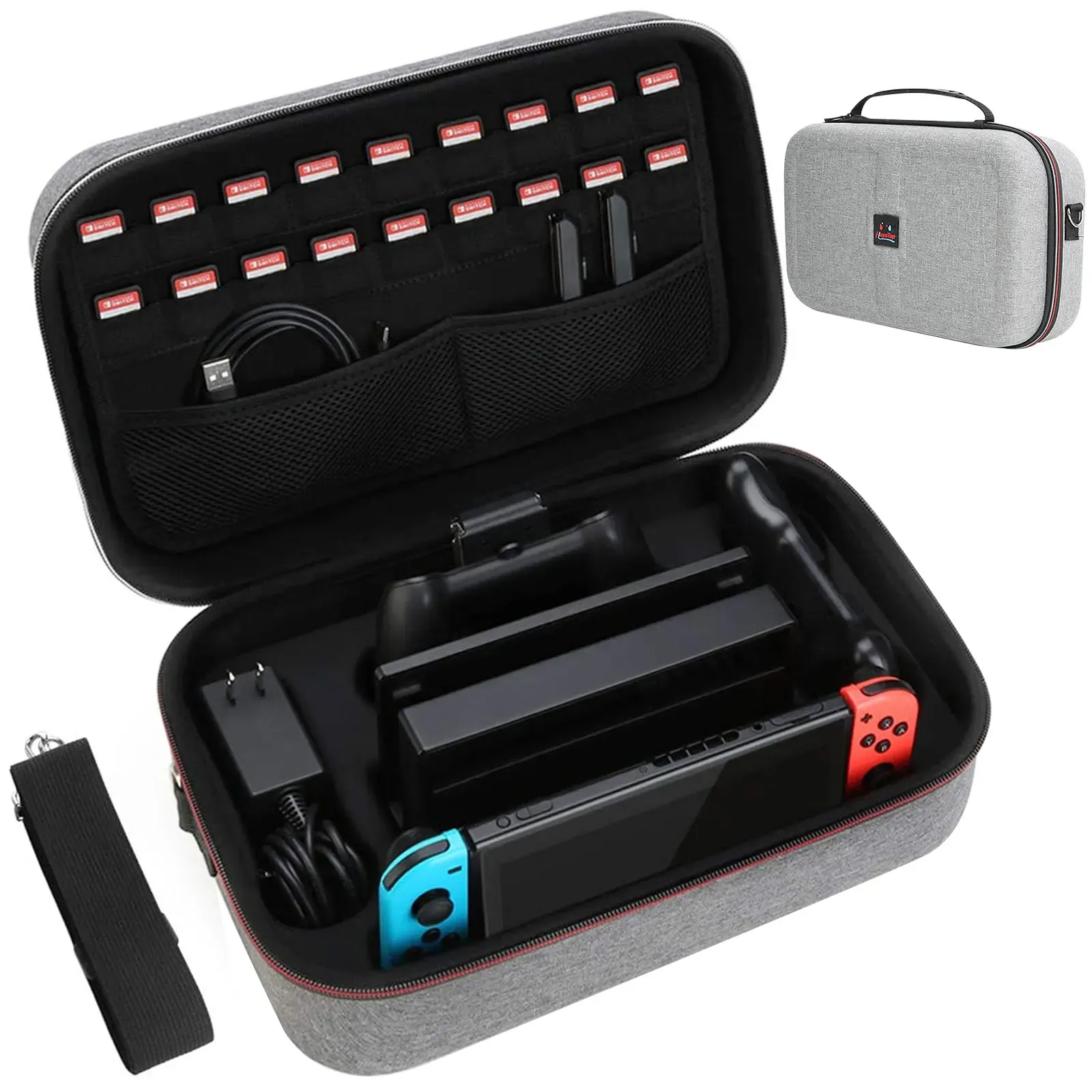 Pants Carrying Storage Case Compatible with Nintendo Switch/switch Oled Model, Switch Case with Protective Travel Carrying Bag