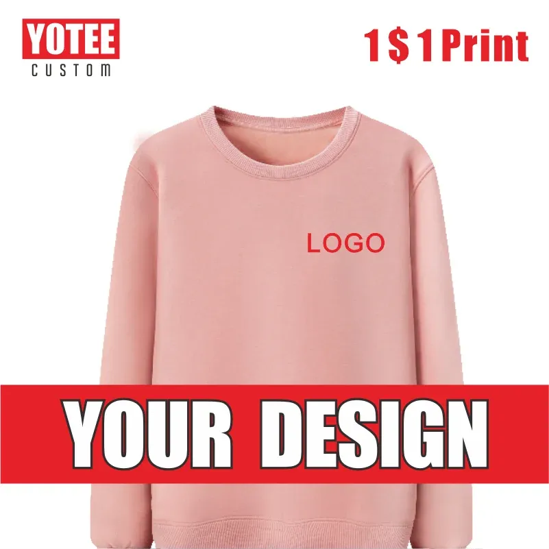Sweatshirts Yotee2021 tjocka hoodies Sweatshirts Welldone Women's Hoodie Diy Logo Custom Group Personlig anpassad broderi unisex