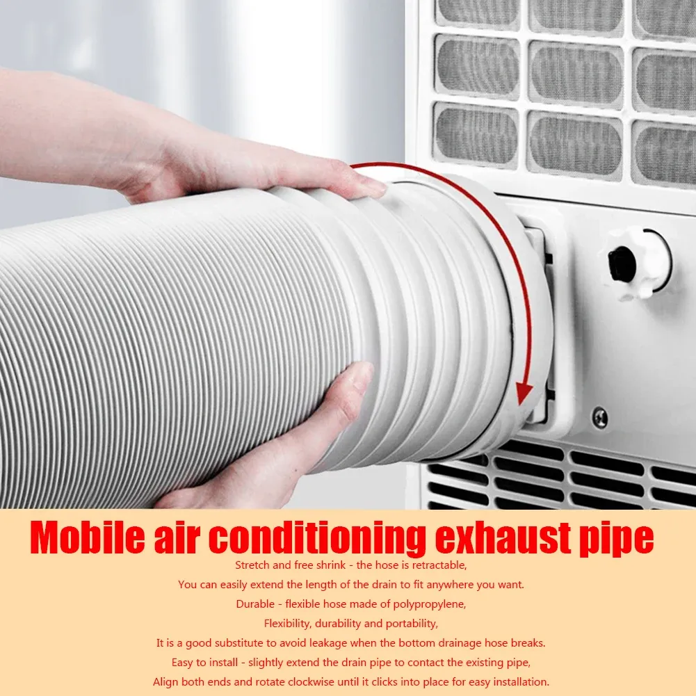 Parts Universal Duct Extension Pipe Telescopic Flexible Air Conditioner Exhaust Hose Extension Accessories for Mobile Air Conditioning