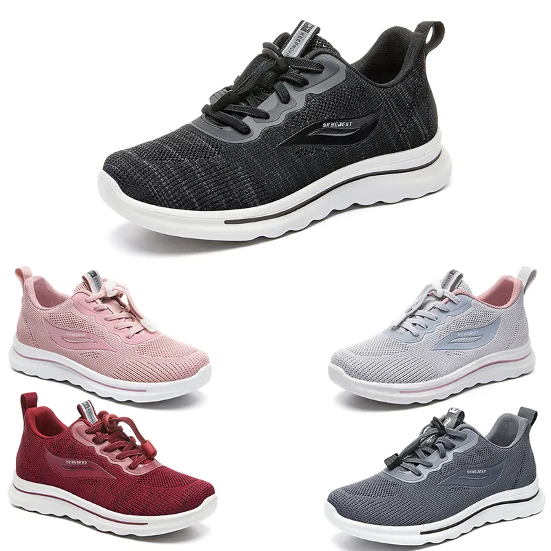 Shipping Men Free Donne Running Scarpe allacciate in pizzo anti-slip grigio nero grigio ridotto rosse viola allenatori sportivi sneaker gai