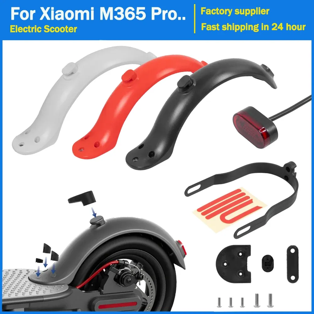 Scooters Rear Fender for Xiaomi M365 Pro 1S Electric Scooter Mudguard Spacer Support Heighten Pad 10 Inch Tyre Splash Guard Bracket Sets