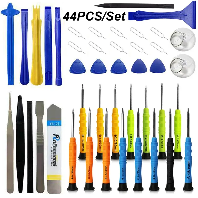 Tools 44 in 1 Mobile Phone Repair Tools Pry Opening Screwdriver Set for iPhone Laptop Computer Disassemble Hand Tool Set 13 14 15 MA