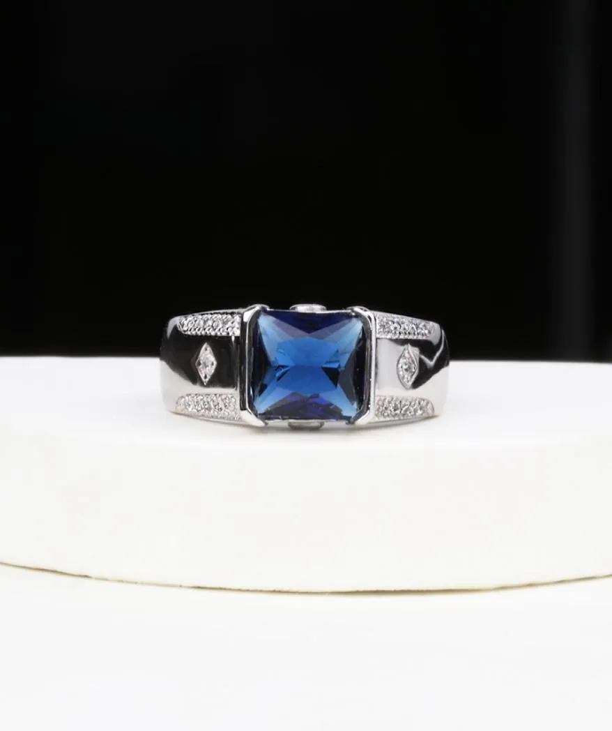 Bijoux de mode pour hommes Bijoux blanc rempli sapphir saphir cz zircon mariage bague doigt le nouvel an cadeau sz81359734716296438