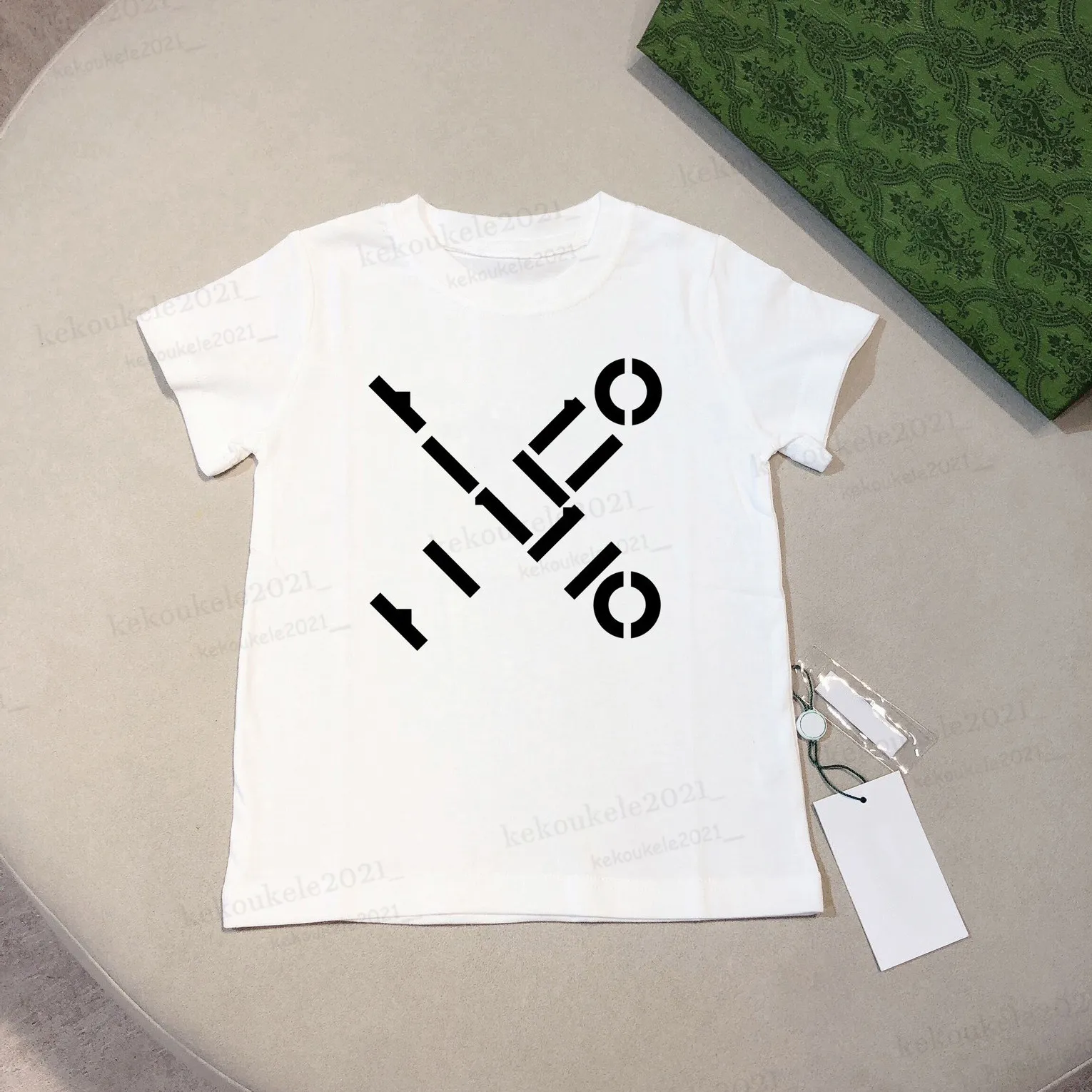 Sommer 2024 Designer Kinder weiße T-Shirt Klassische Print Kinder Kleidung Kurzärmelte Baumwoll-T-Shirts Baby Girls Jungen Tops Kinderkleidung Kleidung