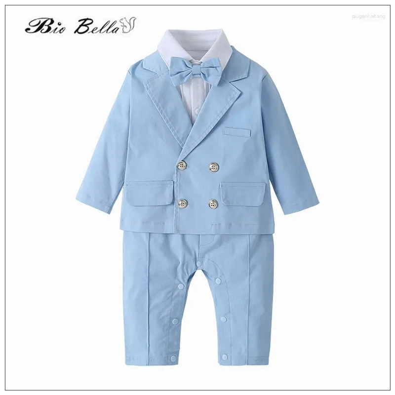 Clothing Sets Boy Baby Clothes Set 3-18M Born Soild Coat Romper Kids Boys Birthday Baptism Toddler Wedding Year Gentlemen