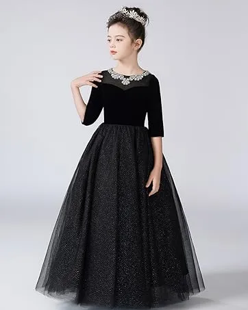 Velvet Formal Dress for Girls