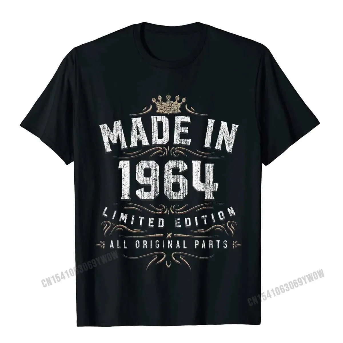 Mäns T-shirts gjord 1964 födelsedag 55 Limited Edition T-shirt Camisas Mens Casual Top Mens Leading Cotton T-shirt J240426