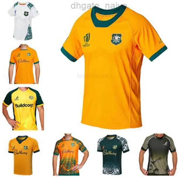 2023 2024 Australie Rugby Jerseys Home Away 2023 24 Kangaroos Wallaby Retro Shirt Taille S-5xl Maillot de National Australia Shirts Rugby