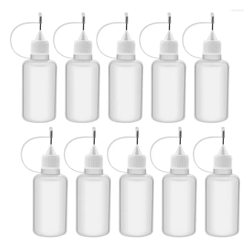 Storage Bottles 60Pcs 30Ml Plastic Squeezable Tip Applicator Bottle Refillable Dropper With Needle Caps For Glue DIY