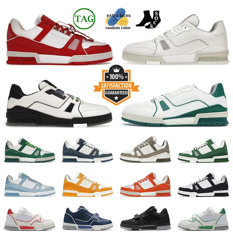 Trainers de haute qualité Brand de luxe 1: 1 baskets OG Original Vérite en cuir rouge blanc vert noir orange caoutchouc seme Chaussures plate-forme TRAPALER