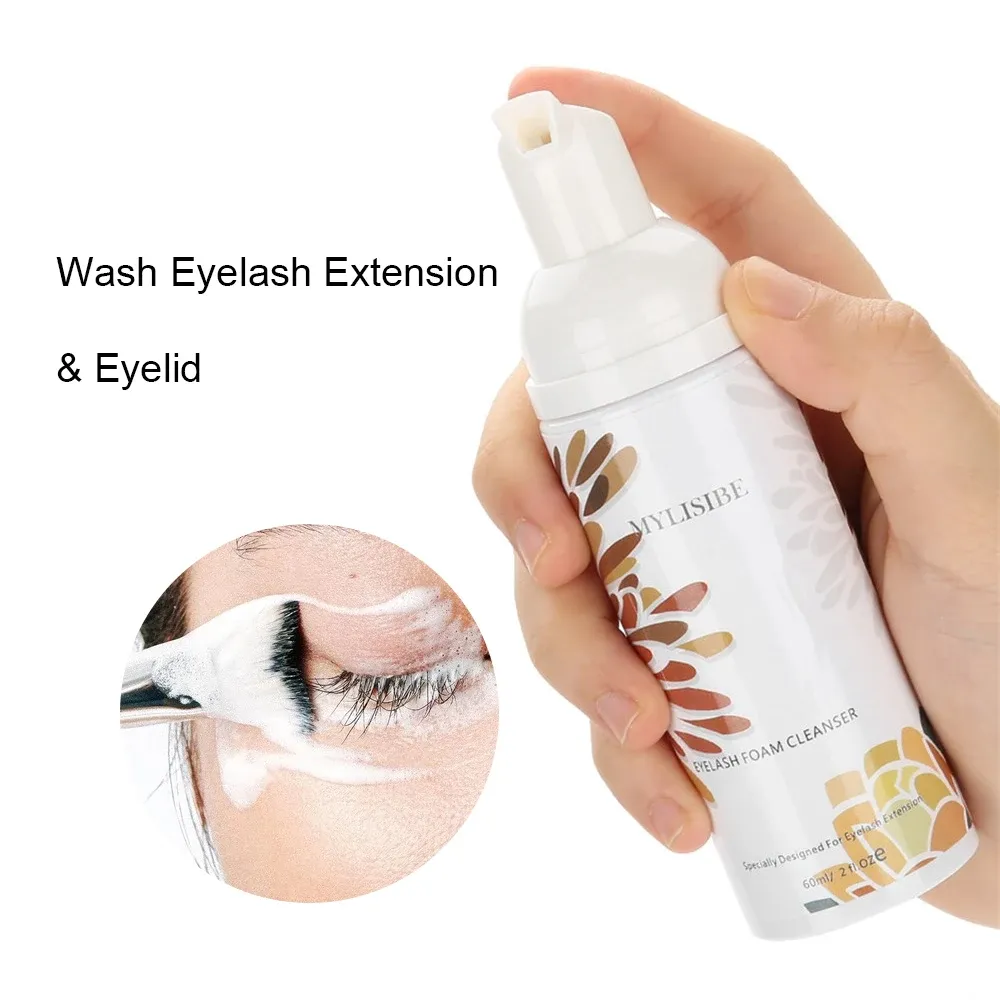 Remover Högkvalitativ 60 ml ögonfranschampo Gentle Cleansing Eyelashes/ympning Förlängning Ögonfransar Mousse Foam Pro Eyelash Cleaner