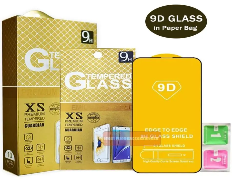 Hochwertiger 9D -Temperatur -Glas -Bildschirmschutz für iPhone 14 13 12 Pro Max 11 XR XS 8 7 6 Plus für Samsung A14 A24 A34 A54 7117985